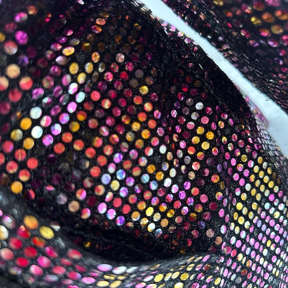 Rainbow Sequend Candy-dot Blazer. True to the 80’s it's one size w shoulder pads - Picture 8 of 10